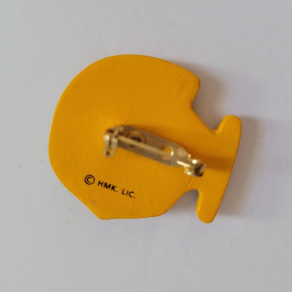 Thanksgiving Pilgrim Turkey Pin Brooch By HMK Lic. - Picture 2 of 3